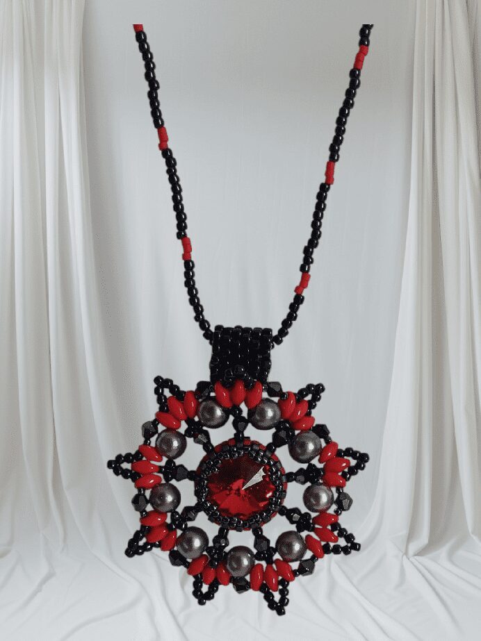 Červeno hematitový přívěšek